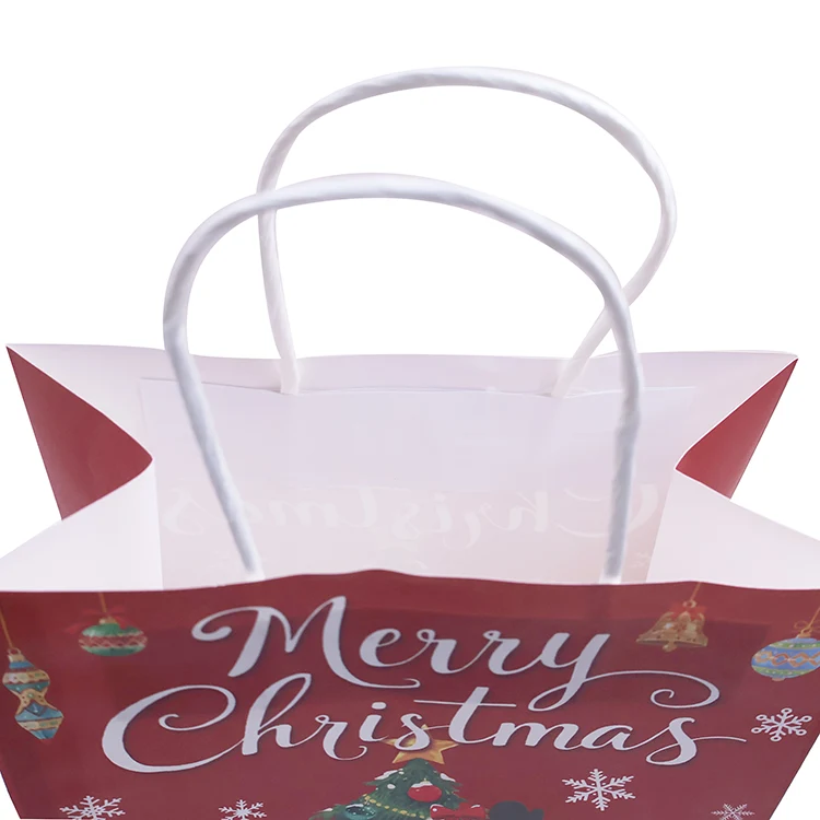 White Paperboard Gift Tote Bags